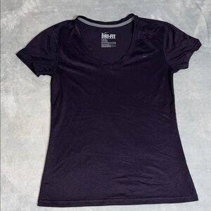 Nike Women's Plum/Purple V-Neck Dri-FIT Tee